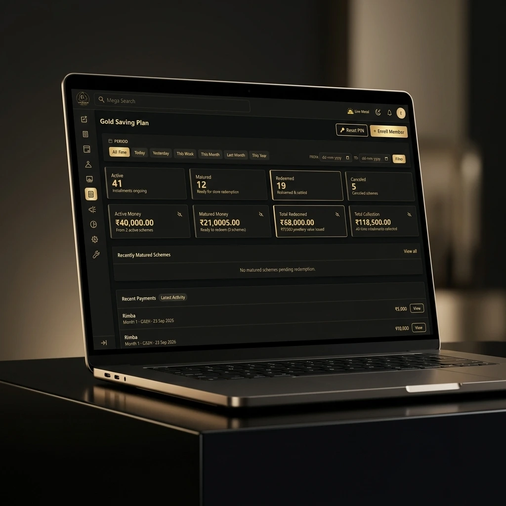 Jewellery Showroom Admin Dashboard